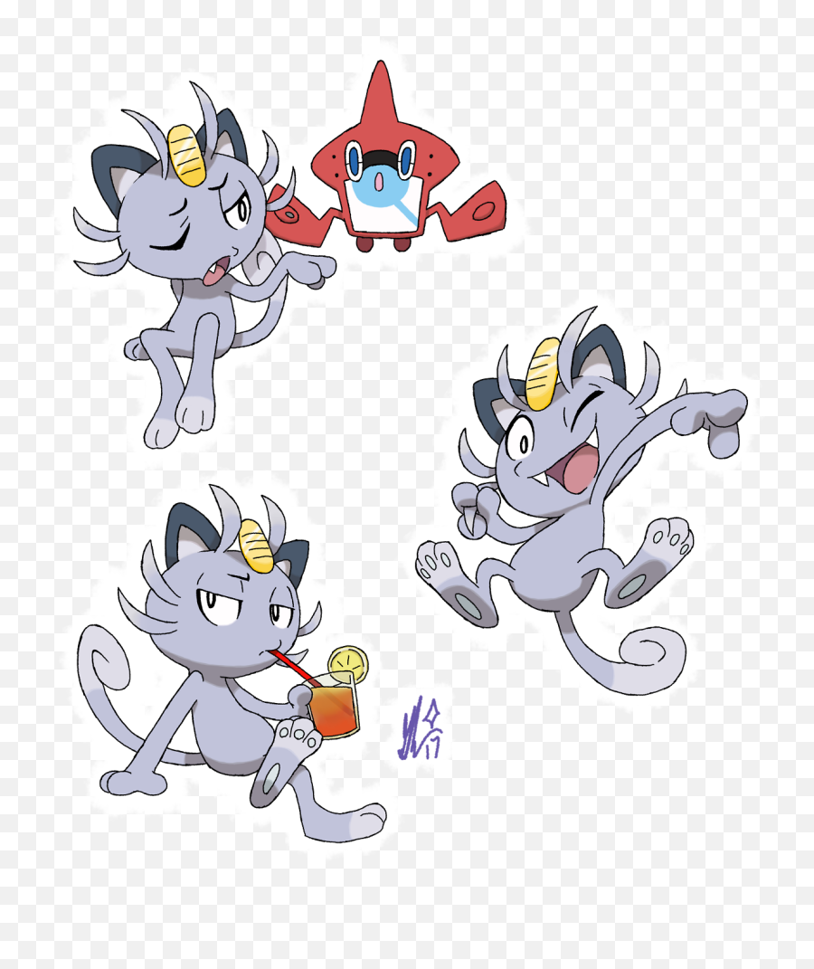 Realized I Absolutely Love Alola Meowth - Meowth X Alolan Meowth Png,Meowth Png