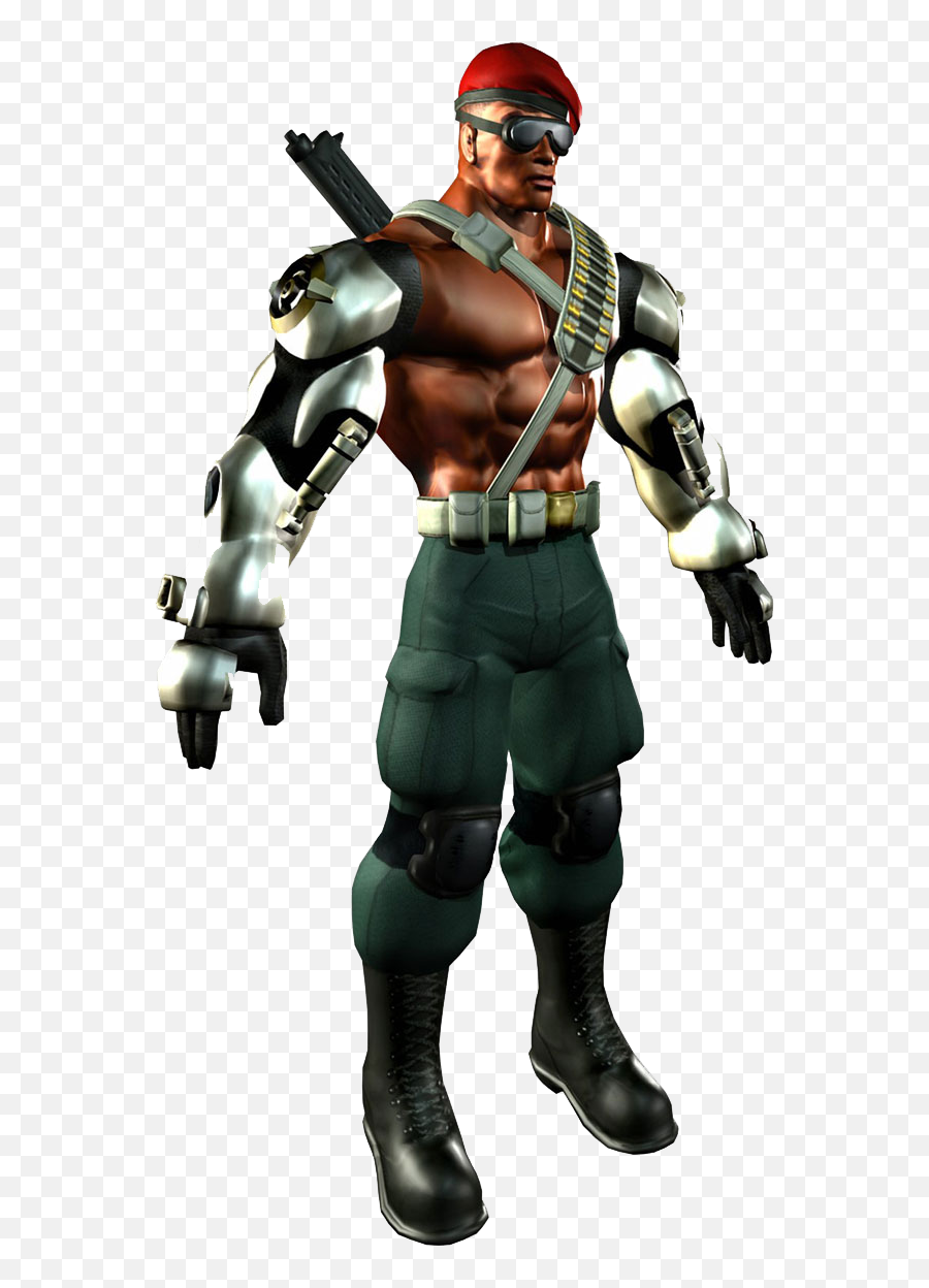 Download Hd Goro - Jax Mortal Kombat 5 Transparent Png Half Human Half Cyborg,Nia Jax Png