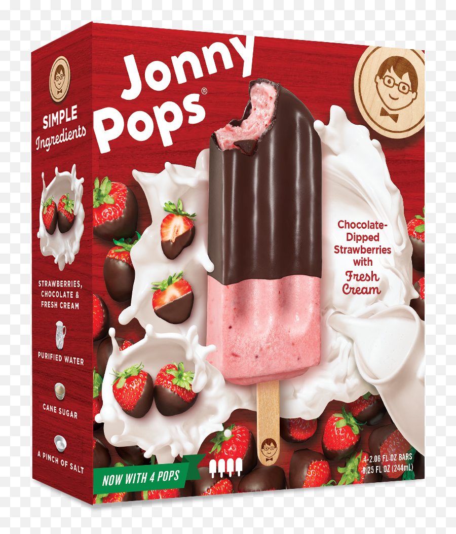 Chocolate Covered Strawberry Ice Pops Jonnypops - Jonny Pops Ice Cream Png,Strawberries Png