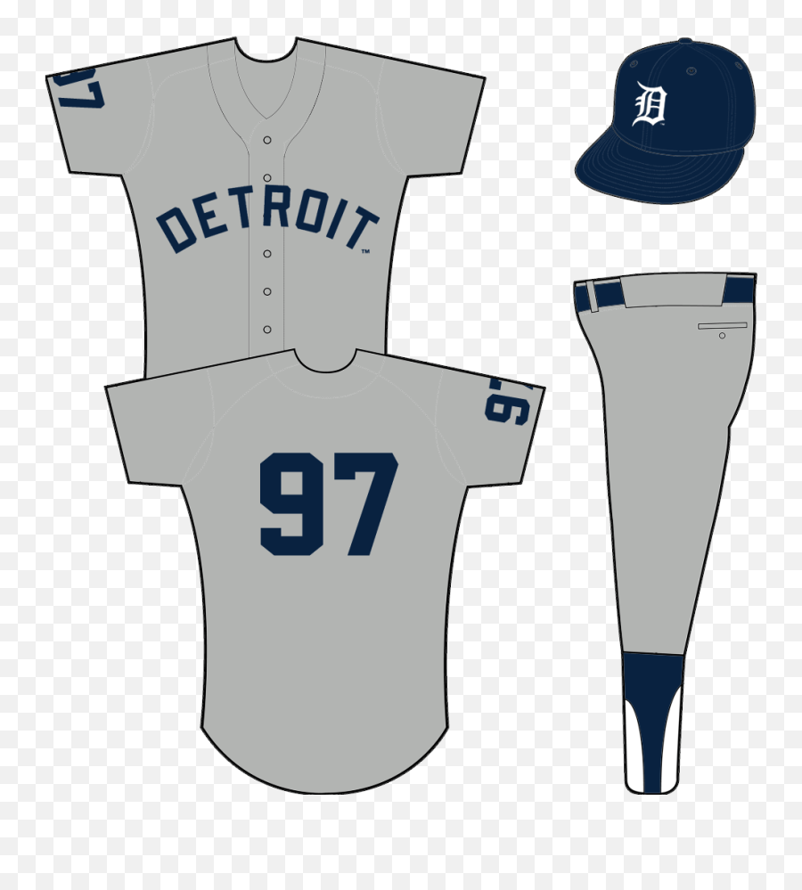 Detroit Tigers Road Uniform - American League Al Chris Detroit Tigers Road Jersey Png,Detroit Tigers Logo Png