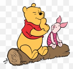 Pooh Png - Piglet Picking Flowers Pooh Piglet Sitting On Winnie The Pooh And Piglet Sitting,Winnie The Pooh Png