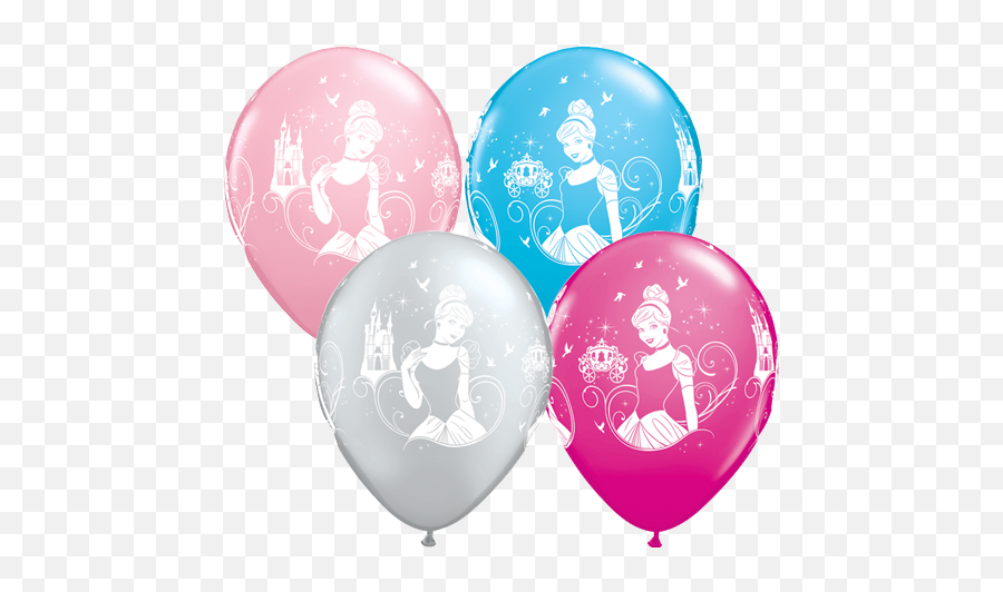 11 Cinderella Disney Latex Balloons X 25 - Cinderella Balloons Png,Silver Balloons Png