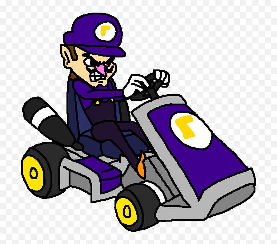 Mario Kart Art Day - Mario Kart Waluigi Png Transparent Bowser Mario Bros Karts,Waluigi Png