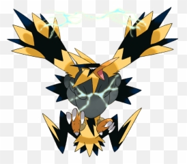 Download Hd Pokemon Shiny Mega Zapdos - Next Stage Of Zapdos Png,Zapdos Png