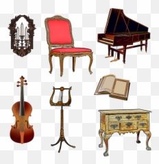 Harpsichord Violin Music Stand Transparent Png Images U2013 Free - Harpsichord Png,Violin Transparent