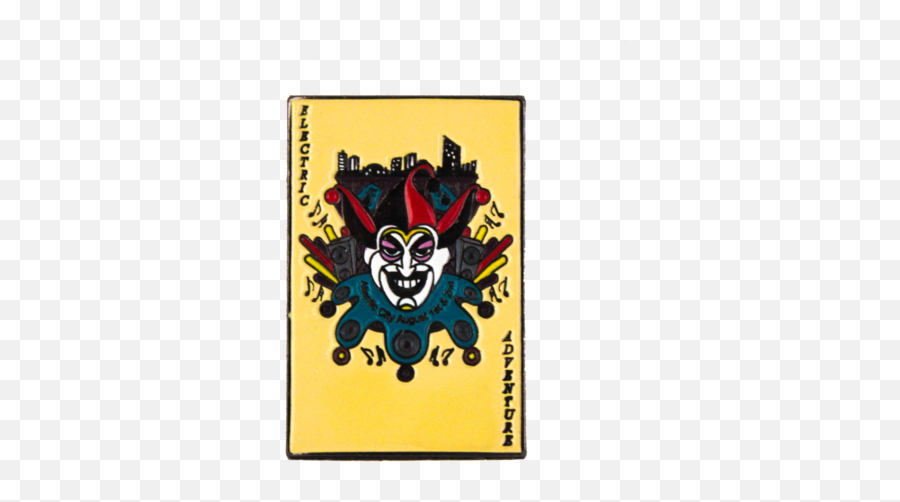 Download Hd Joker Card Electric Adventure Hat Pin - Hat Joker Card Pin Png,Joker Card Png