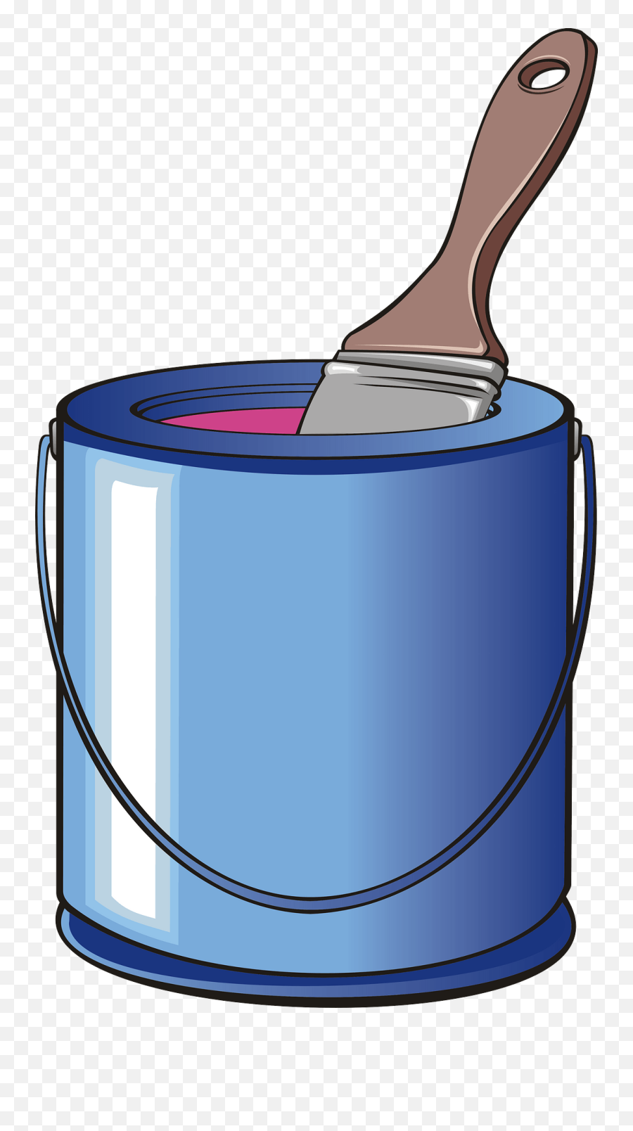 Paint Bucket With Paintbrush Clipart Free Download - Paint Bucket Clipart Png,Paint Png