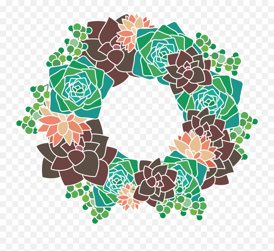 Succulent Wreath - Uc Botanical Garden Alhambra Png,Wreath Transparent Background