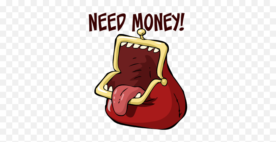 Booby Trap Stickers Messages Sticker - 3 Need Money Cartoon Drawing Of Money Hungry Png,Trap Png