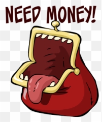 Booby Trap Stickers Messages Sticker - 3 Need Money Cartoon Drawing Of Money Hungry Png,Trap Png