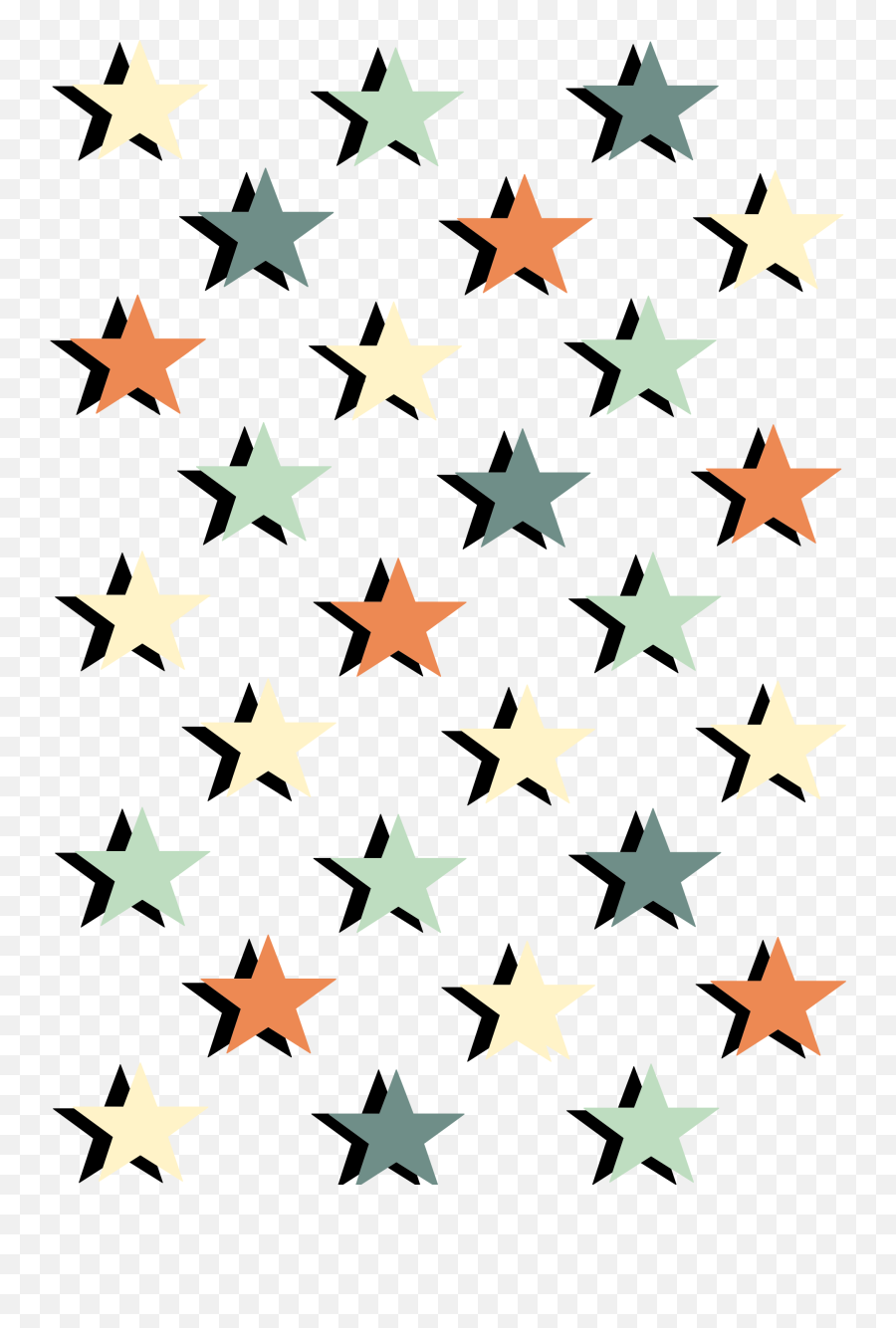 Download White Stars Over Colorful Background Aesthetic VSCO Wallpaper