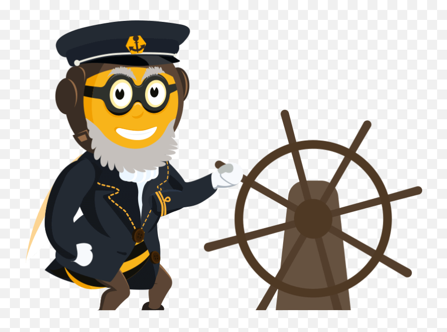 Bee Captain Clipart Png Download - Not Dry Clean Symbol Volant De Bateau,Captain Hat Png