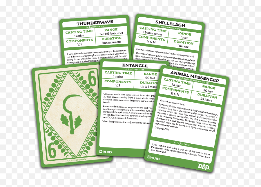 Adventurers Kit U2014 - Dungeons Dragons Spellbook Cards Druid Png,Druid Png