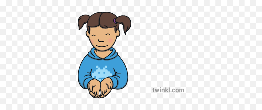 Girl Holding Out Cupped Hands 02 People - Kid Holding Out Hands Clipart Png,Cupped Hands Png
