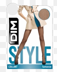 Madame So Fashion 73 Fishnet Tights In - Collants Opaque Noir Dim png