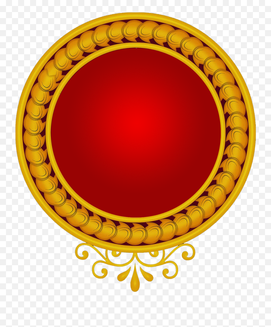 Round Golden Frame Ping Vector Files Free Downloads - Round Golden Frame Png Hd,Golden Frame Png