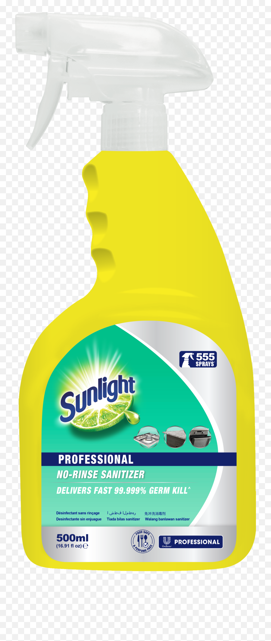 Sunlight Pro No - Sunlight No Rinse Sanitizer 500ml Png,No Rinse Icon