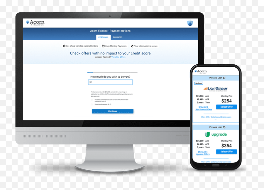 Personal Loan Vs Credit Card Faqs Info U0026 Tips - Acorn Finance Sharing Png,Mobile Icon For Visiting Card Png