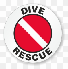 Hard Hat Stickers - Dive Rescue Signs SKU HH0009 png