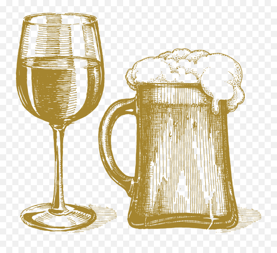 Clipart Beer Wine Transparent - Beer And Wine Glass Clipart Png,Wine Clipart Png
