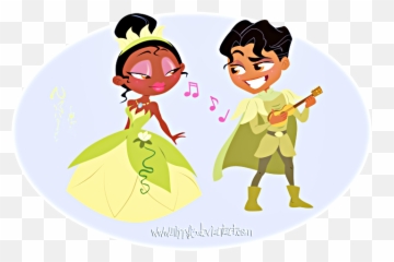 Walt Disney - Princess Tiana And Prince Naveen Fan Art Png,Tiana Png