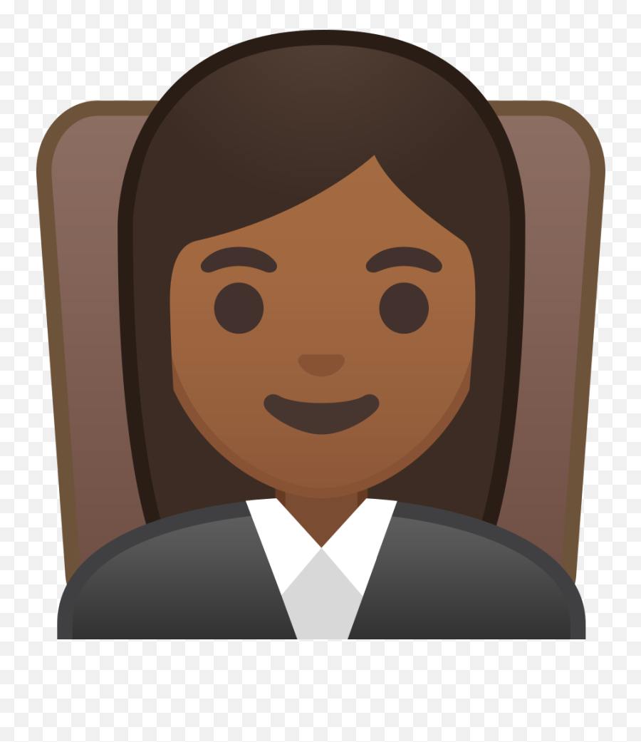 Woman Judge Medium Dark Skin Tone Icon Noto Emoji People - Emoji Png,Icon Girl Wig