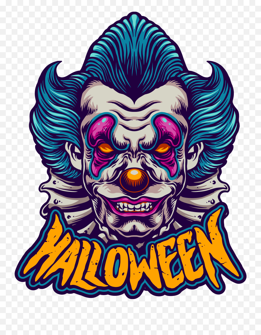 Halloween Scary Clown Poster Teeshirtpalace - Clown Png,Crazy Clown Icon