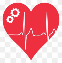 Free Ecg Cliparts Download Png Images - Heart With Ekg Inside Art