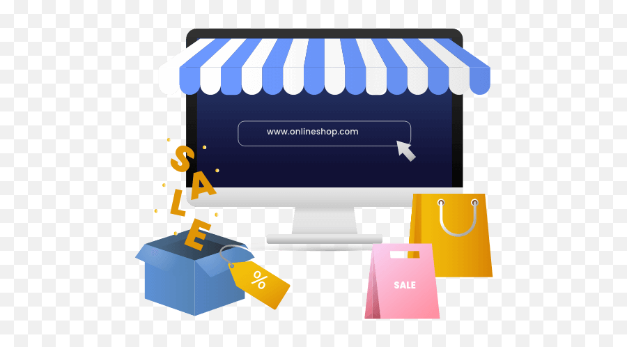 Shopping Website Builder Build A Cart Free Png Online Shop Icon Vector
