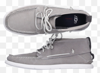 Ugg Ankle Boots Beach Moc Chukka Calfskin Logo Grey Online Png