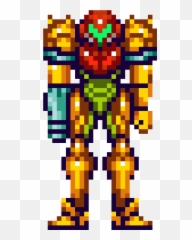 Super Metroid Png 7 Image - Super Metroid Samus Sprite,Metroid Logo Png