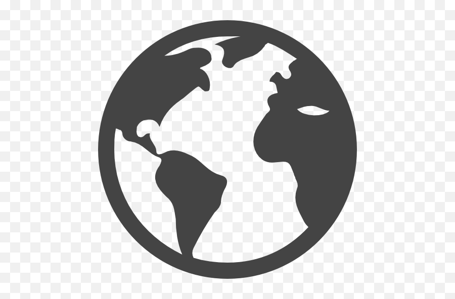 Icon - Simple Circular World Map Png,Globe Png Icon