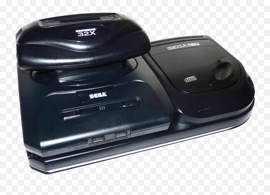 Sega Genesis 2 With The Cd - Sega Genisis Cd Dimensions Png,Sega Genesis Png