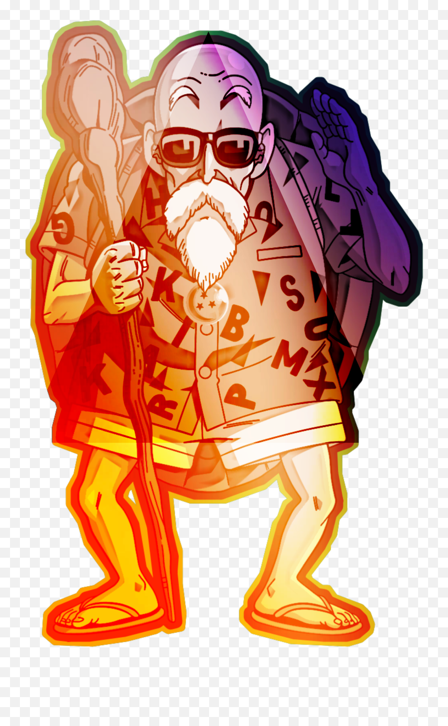 Invokumasterroshi - Sticker By Tyler Zalewski Illustration Png,Master Roshi Png