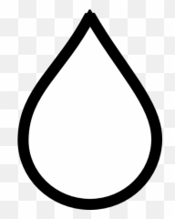 Raindrops Clipart Black And White - Water Drop Outline Png