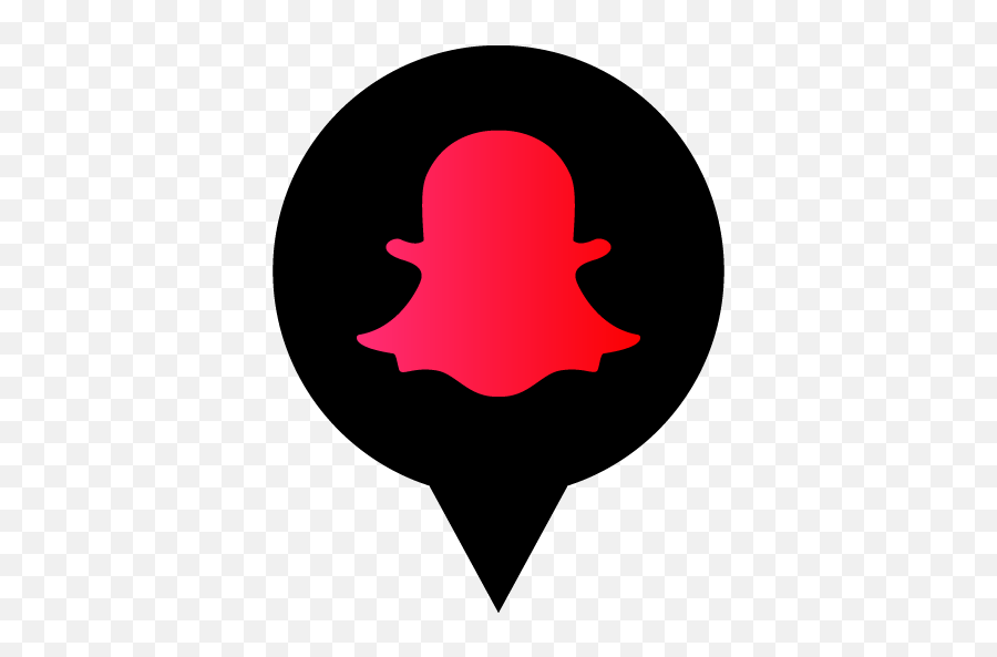 Snapchat Free Black Red Social Media Pin Icon Designed By - Snapchat Logo Black Png,Snapchat Logo Png