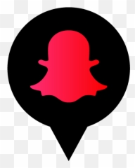 Snapchat Free Black Red Social Media Pin Icon Designed By - Logo png