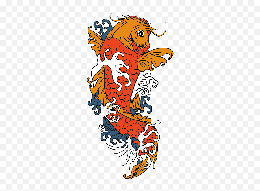 Png Koi Fish Tattoos Designs - Japanese Tattoo Free Png,Koi Fish Png