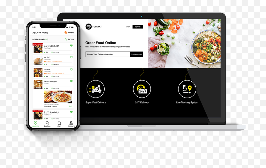 Doordash Clone - Relatents Technologies Native Android And Just Eat App Front Page Png,Doordash Logo Png