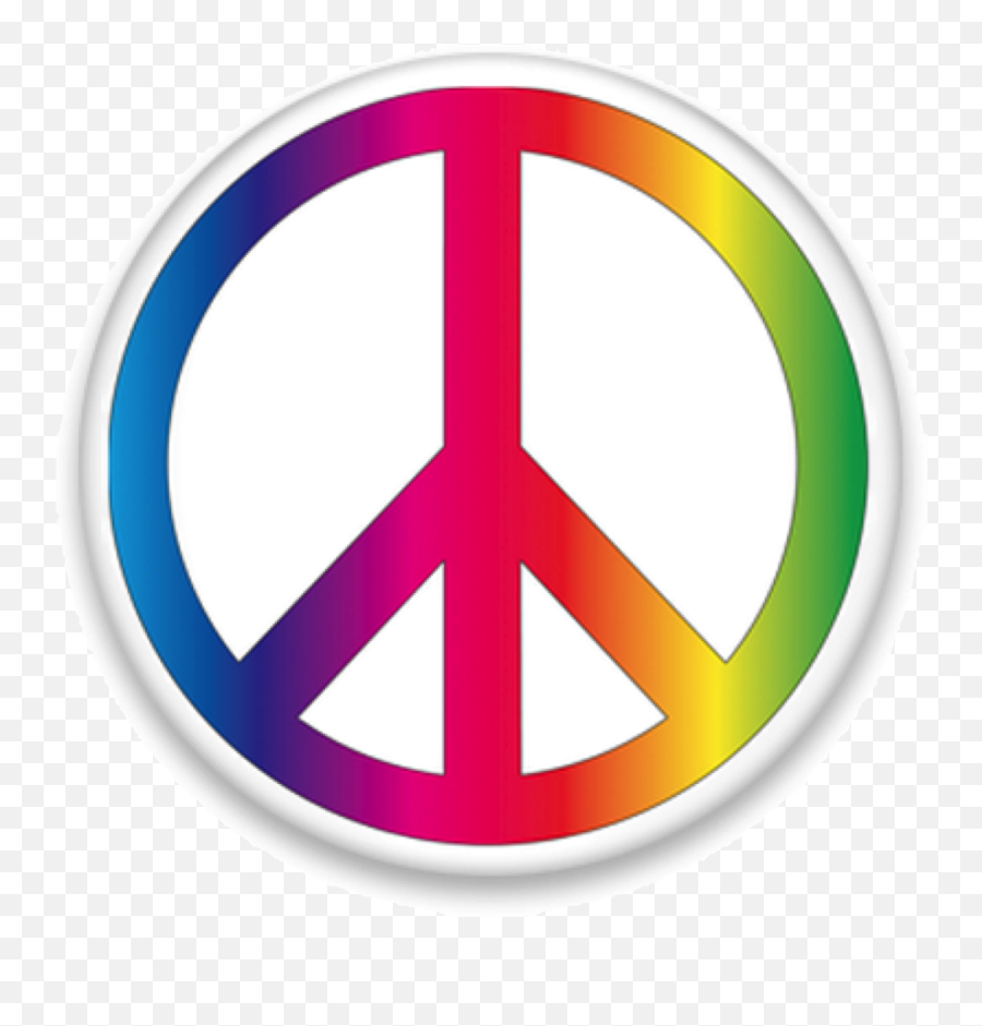 Rainbow Peace Sign Png Image - Peace And Love Symbol,Peace Sign Transparent Background
