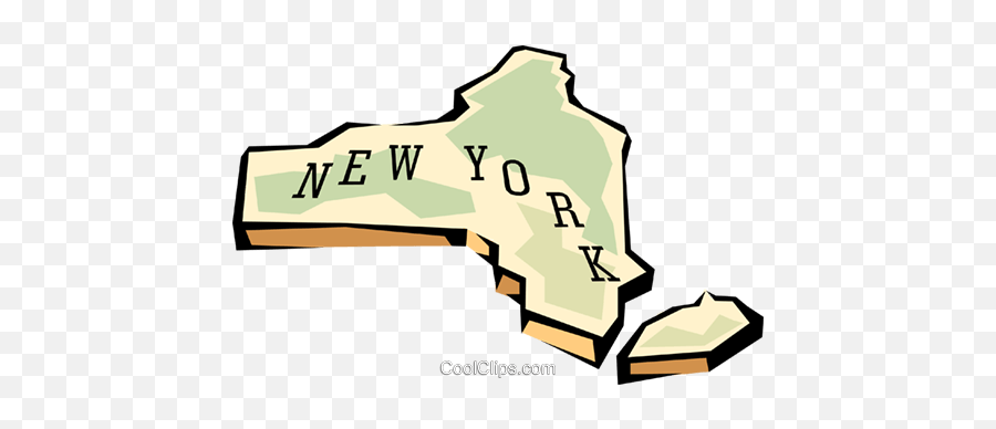 New York State Map Royalty Free Vector - State Of New York Clipart Png,New York State Png