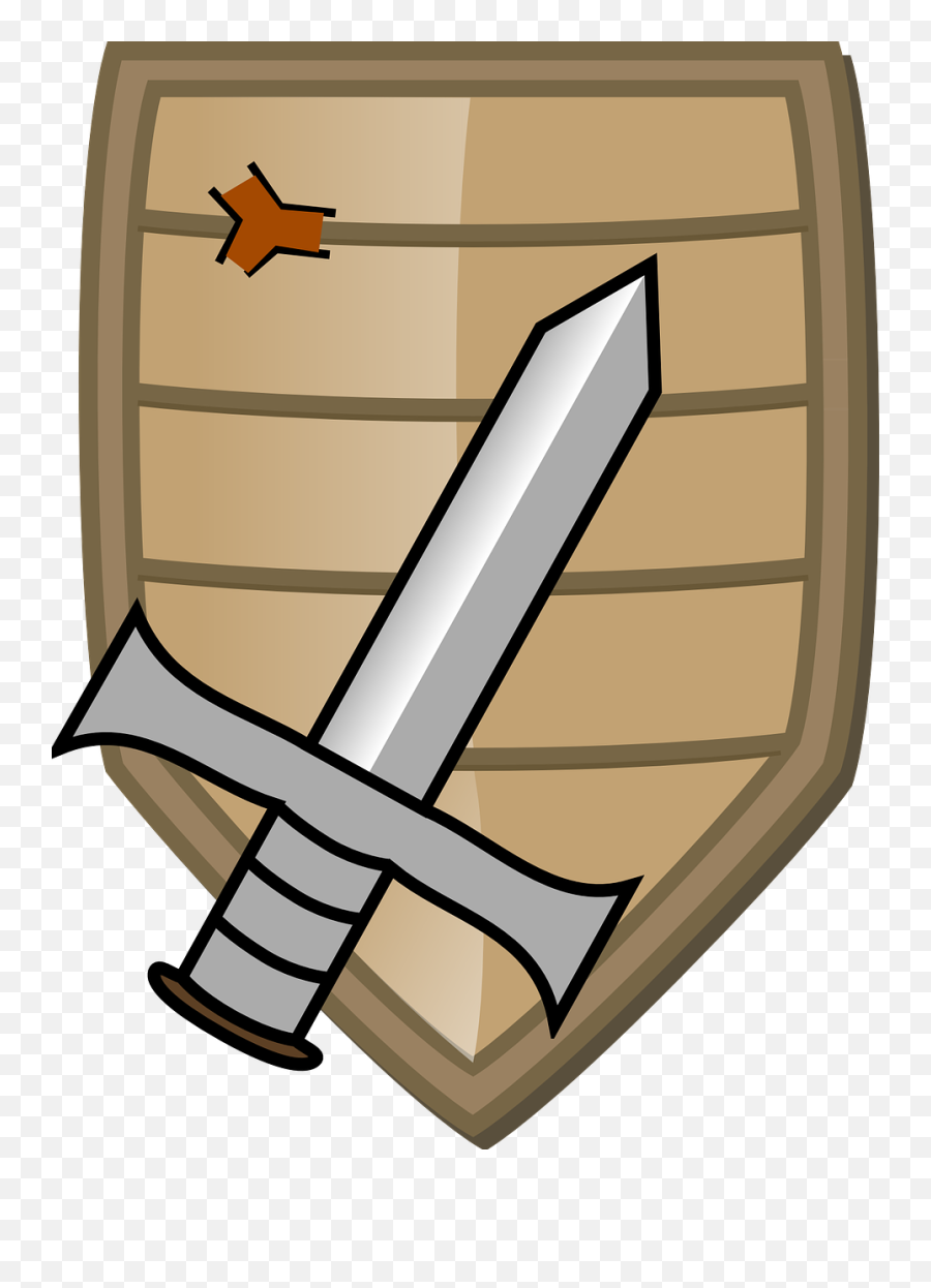 Sword Shield Knight Coat Of - Free Vector Graphic On Pixabay Sword And Shield Clipart Png,Sword Clipart Png