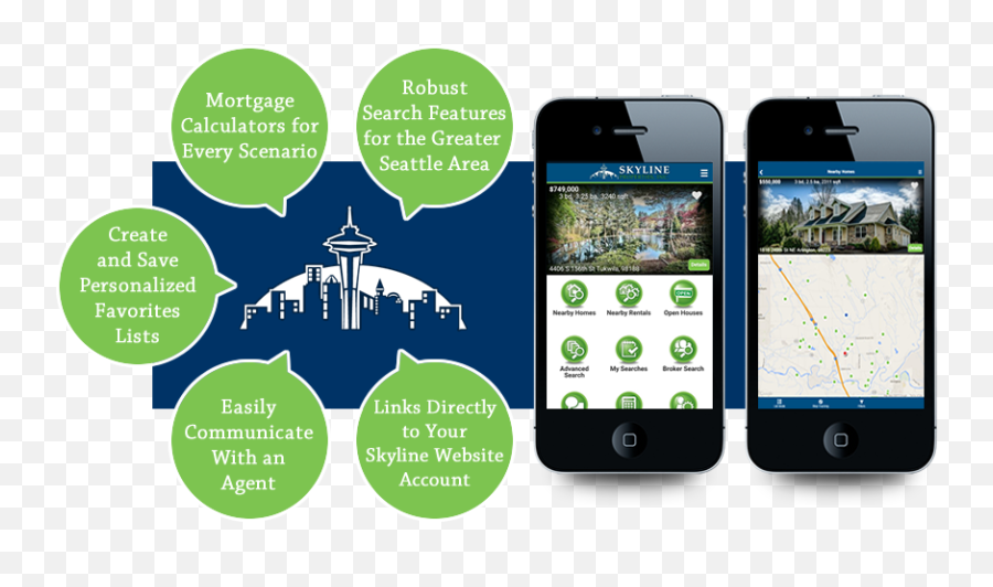 Real Estate Search For Homes Seattle Bellevue Bothell - Iphone Png,Seattle Skyline Png