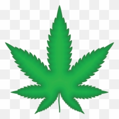 Free Clipart Of A Green Pot Leaf - Marijuana Leaf Clip Art Png,Marihuana Png