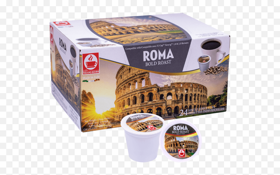 Caffe Tiziano Bonini Roma Keurig K - Cup Compatible Box Of 24 Pods Colosseum Png,Keurig Png