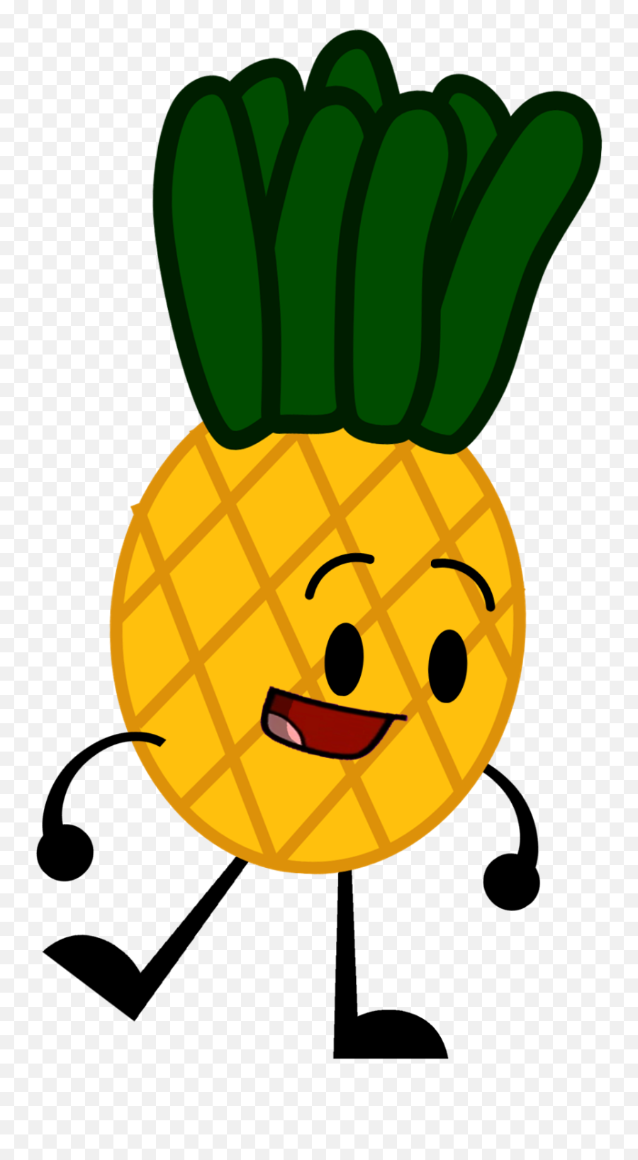 Download Hd Pineapple Clipart Object - Bfdi Pineapple Yellow Objects Clip Art Png,Pineapple Clipart Transparent Background