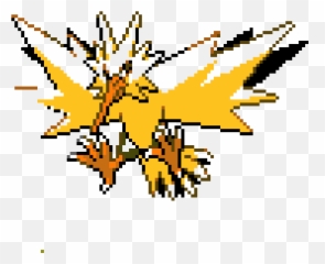 Zapdos Pixel Art - Zapdos Pokemon Pixel Art Png,Zapdos Png