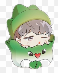 Bts Jimin Chimchim Lechuga Chibibts Freetoedit - Bts Jimin Bts Chibi Cute Png,Jimin Png