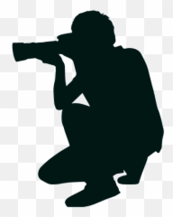 Photographer With Camera Stand Silhouette - Transparent PNG Silhouette Png
