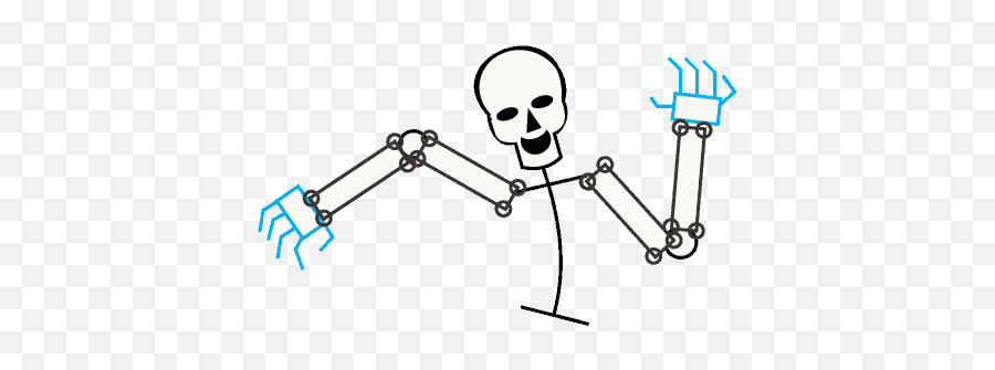 How To Draw A Skeleton Easy Drawing Guides - Skelet Tekenen In Stappen Png,Skeleton Arm Png